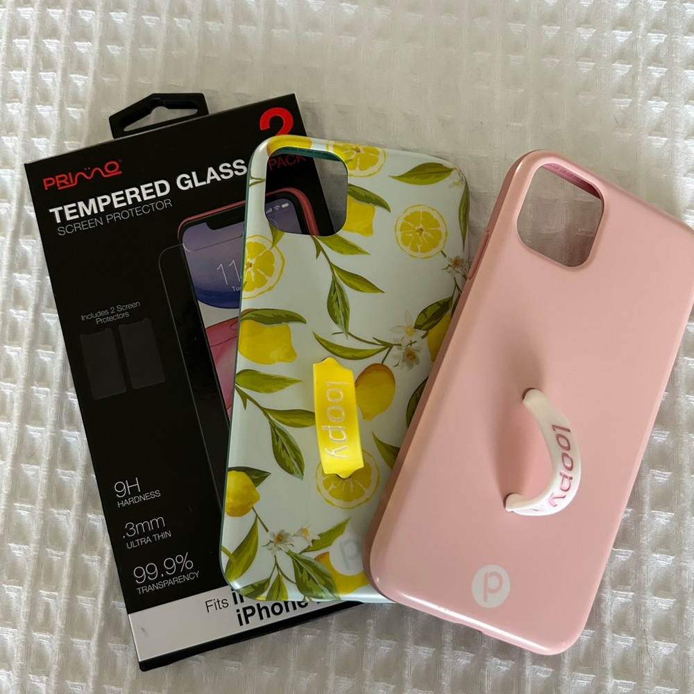 Loopy XR phone case (2) and 2 glass covers